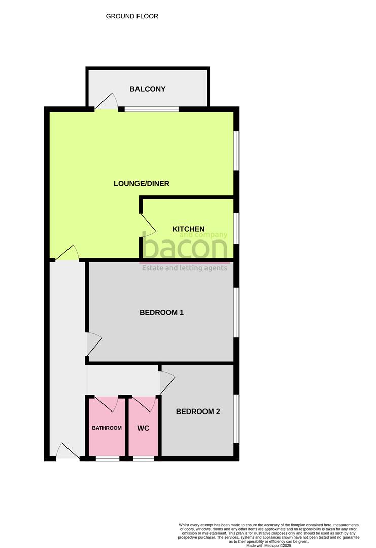 Floor Plan | Flat - Purpose Built | Wordsworth Road, Worthing | For Sale